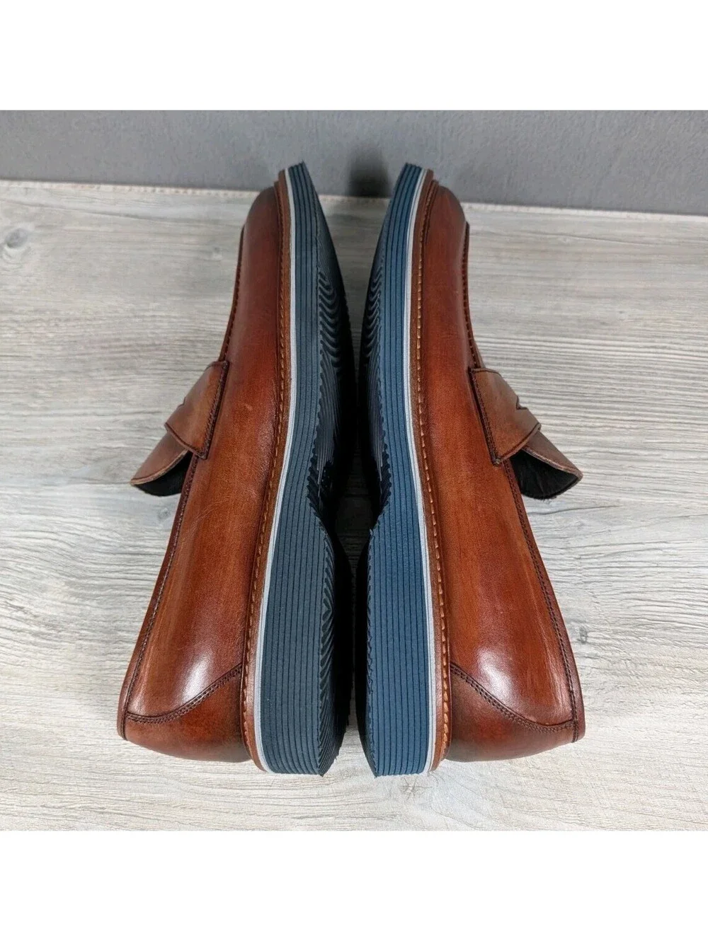 Johnston & Murphy Brown Leather Penny Loafers Size 13